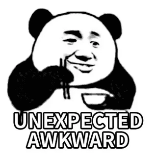 Funny Panda Man Sticker
